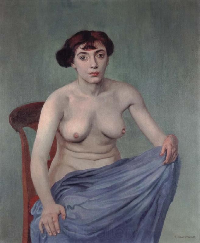 Felix Vallotton Torso with blue cloth France oil painting art
